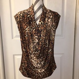 ECI New York Leopard print sleeveless top. Size M